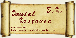 Daniel Krstović vizit kartica